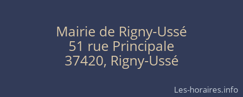 Mairie de Rigny-Ussé