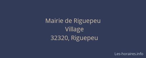 Mairie de Riguepeu