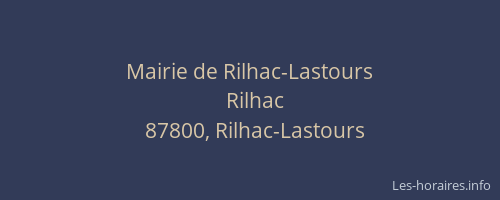 Mairie de Rilhac-Lastours