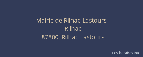 Mairie de Rilhac-Lastours