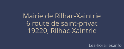 Mairie de Rilhac-Xaintrie