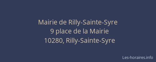 Mairie de Rilly-Sainte-Syre
