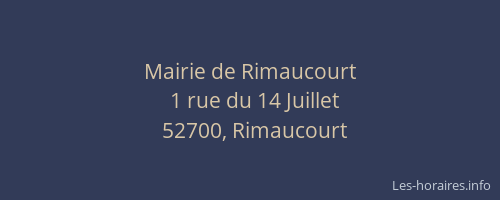 Mairie de Rimaucourt