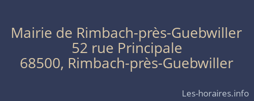 Mairie de Rimbach-près-Guebwiller