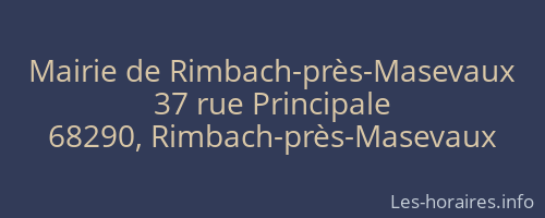 Mairie de Rimbach-près-Masevaux