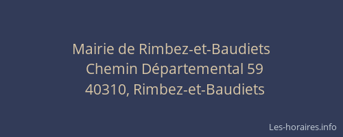 Mairie de Rimbez-et-Baudiets