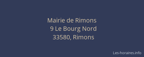 Mairie de Rimons