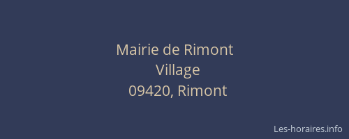 Mairie de Rimont