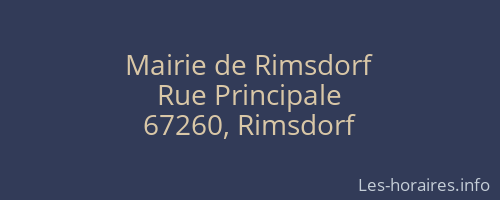 Mairie de Rimsdorf