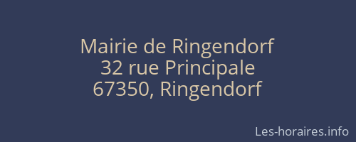 Mairie de Ringendorf