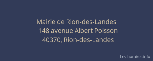 Mairie de Rion-des-Landes