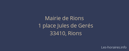 Mairie de Rions