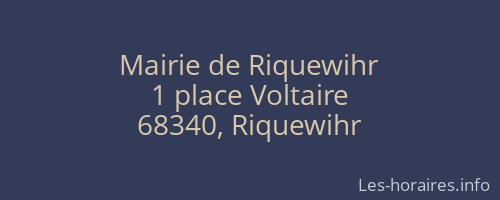 Mairie de Riquewihr