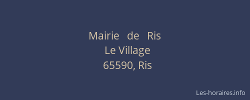 Mairie   de   Ris