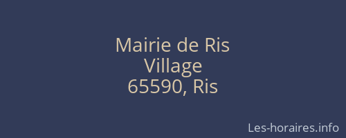 Mairie de Ris