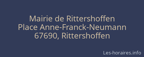 Mairie de Rittershoffen