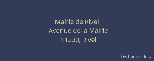 Mairie de Rivel