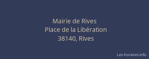 Mairie de Rives