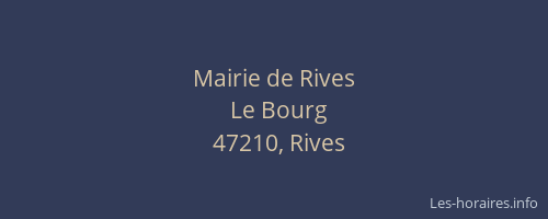 Mairie de Rives