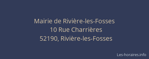 Mairie de Rivière-les-Fosses