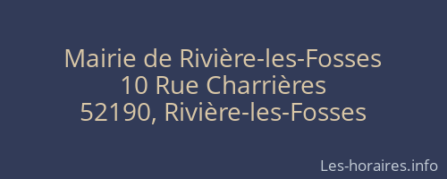 Mairie de Rivière-les-Fosses