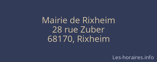 Mairie de Rixheim