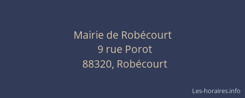 Mairie de Robécourt