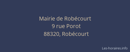 Mairie de Rob&eacute;court