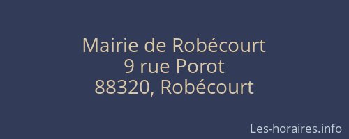 Mairie de Robécourt