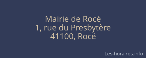 Mairie de Rocé