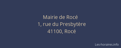 Mairie de Roc&eacute;