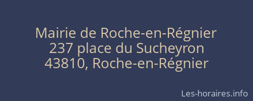 Mairie de Roche-en-Régnier