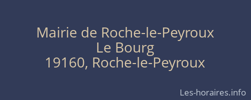 Mairie de Roche-le-Peyroux