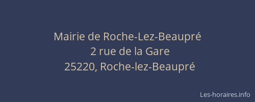 Mairie de Roche-Lez-Beaupré