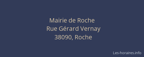 Mairie de Roche