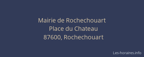 Mairie de Rochechouart