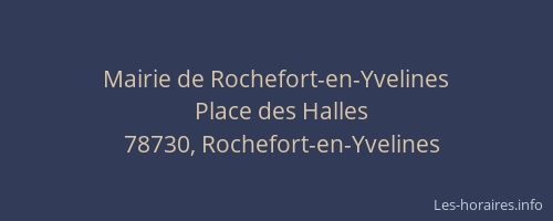 Mairie de Rochefort-en-Yvelines