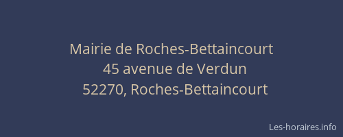 Mairie de Roches-Bettaincourt