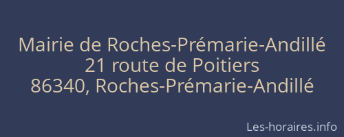 Mairie de Roches-Prémarie-Andillé