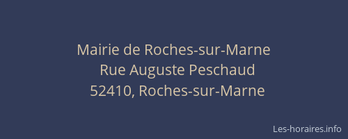 Mairie de Roches-sur-Marne