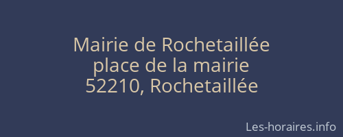 Mairie de Rochetaillée