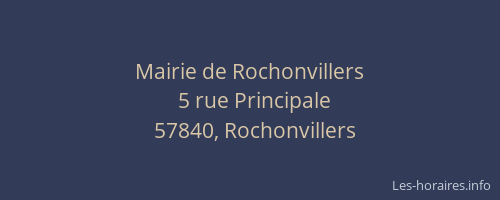 Mairie de Rochonvillers