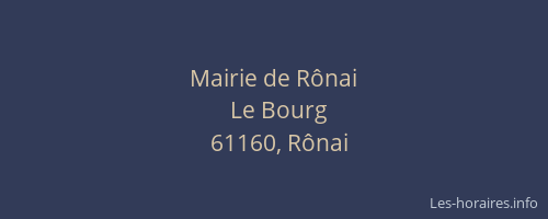 Mairie de R&ocirc;nai