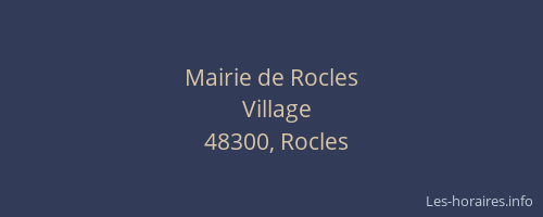 Mairie de Rocles