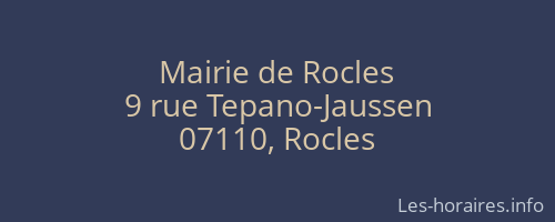 Mairie de Rocles