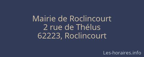 Mairie de Roclincourt