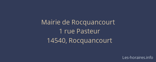 Mairie de Rocquancourt