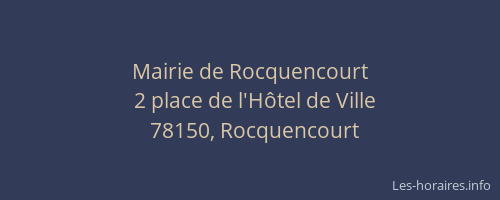 Mairie de Rocquencourt