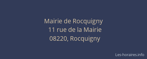 Mairie de Rocquigny
