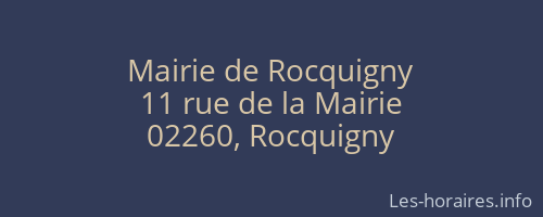 Mairie de Rocquigny